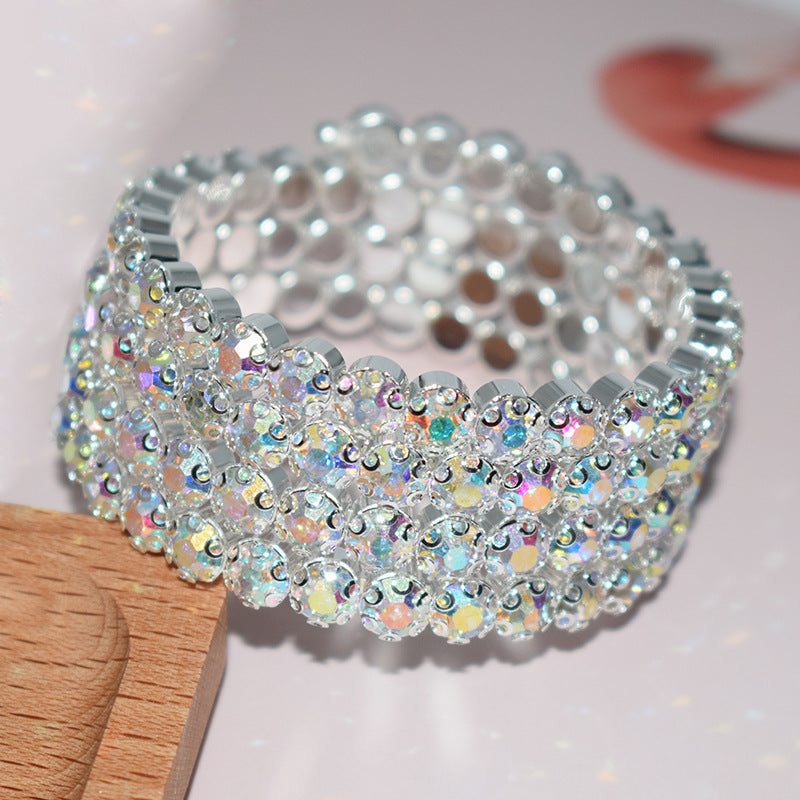 Wholesale Rhinestone Layered Bracelet Set
